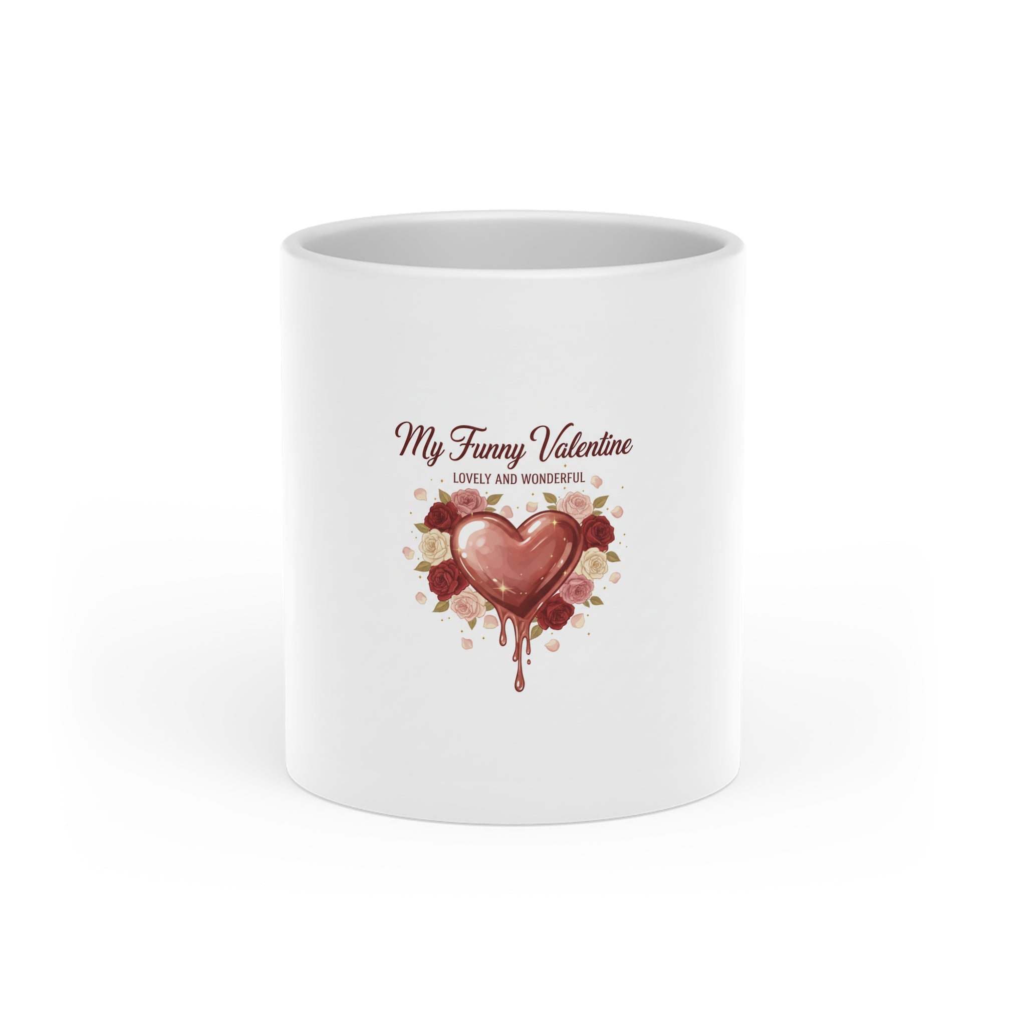 Valentine Heart Mug - "My Funny Valentine" Romantic Coffee Cup